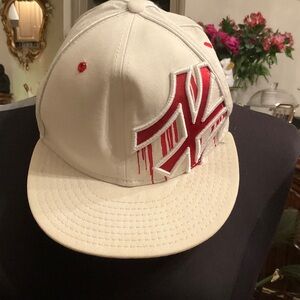 New Era White and Red Hat